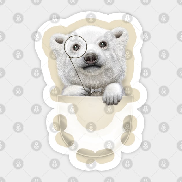 POCKET POLAR BEAR Sticker by ADAMLAWLESS